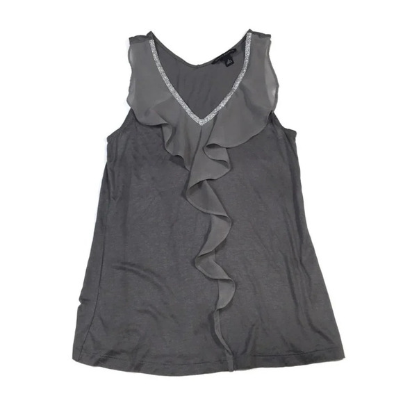 WS57 Banana Republic Ruffle Front Blouse Top S - Picture 1 of 5